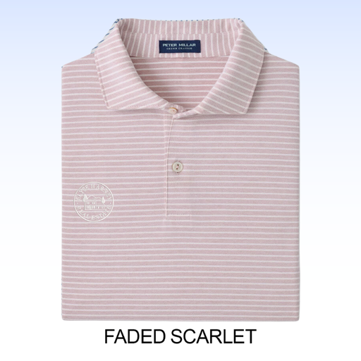 PETER MILLAR ALBATROSS STRIPE COTTON-BLEND PIQUÉ POLO