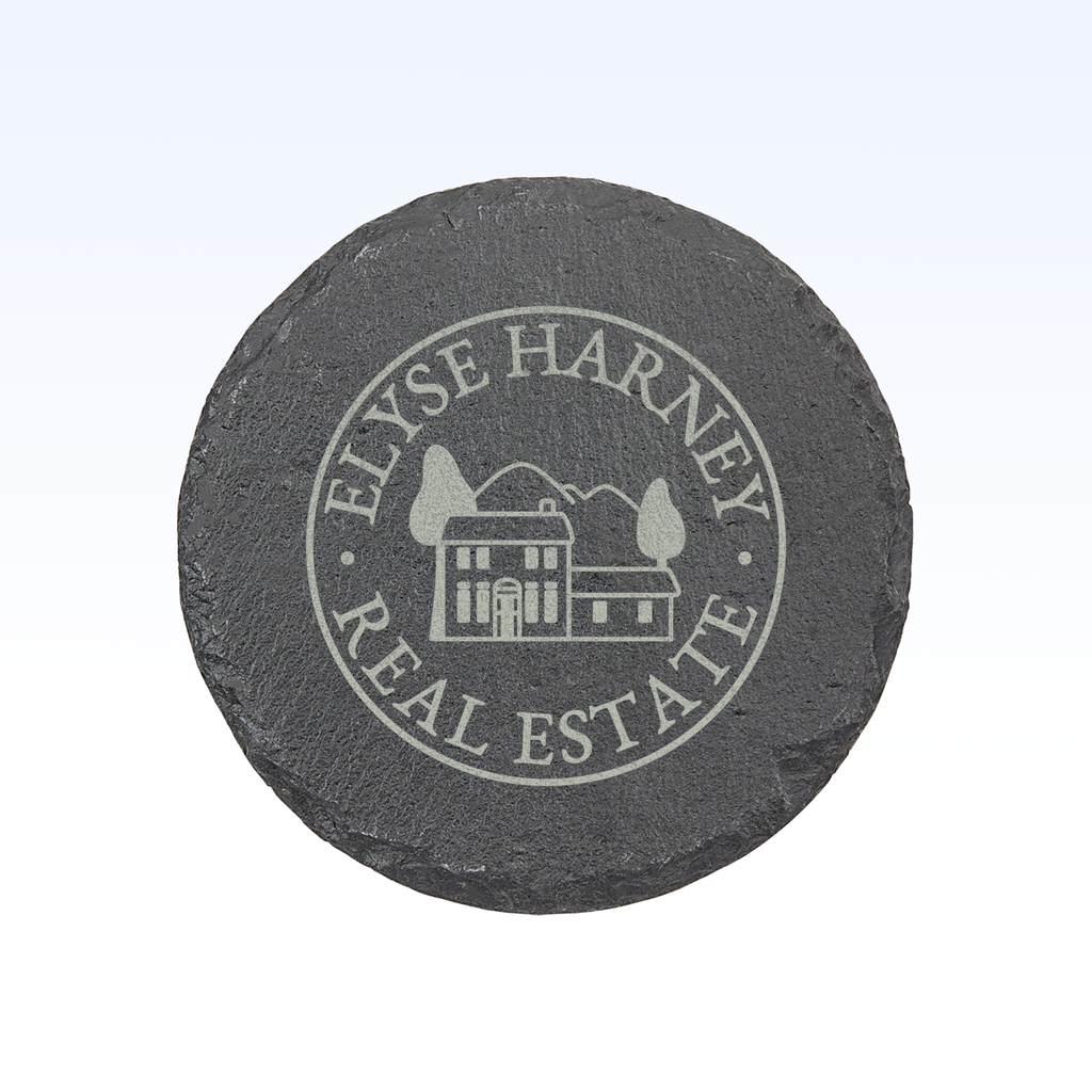 SET OF 4 SLATE COASTERS - 4"